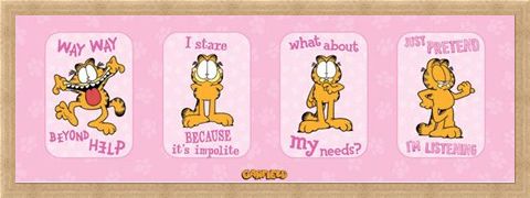 Framed Framed Cheeky Comic Cat - Garfield