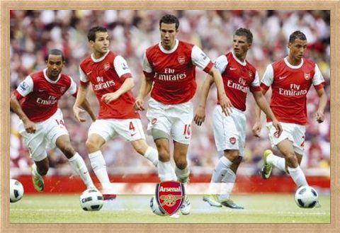 Framed Framed The Gunners Star Players - Arsenal Football Club