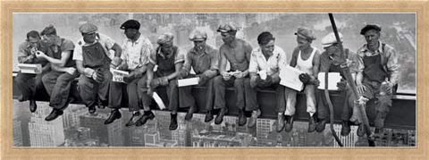 Framed Framed Men On A Girder Eating Lunch - New York City Collection