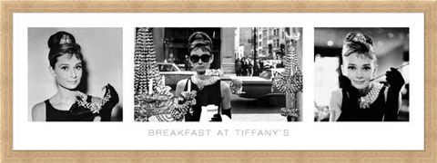 Framed Framed Breakfast At Tiffany's Tryptich - Audrey Hepburn
