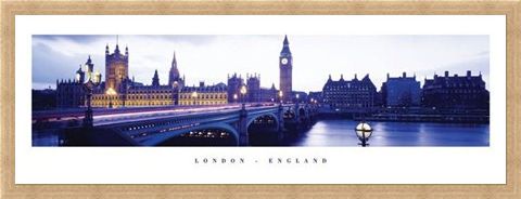 Framed Framed Dusk over Westminster - London