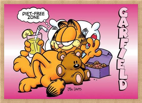 Framed Framed Diet Free Zone - Garfield