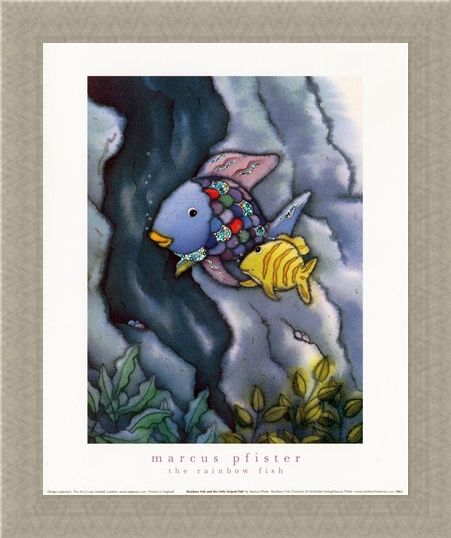 Framed Framed Rainbow Fish and The Little Striped Fish - Marcus Pfister