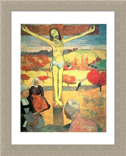 Framed Framed Yellow Christ - Paul Gauguin