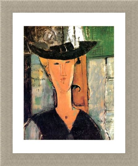 Framed Framed Madame Pompadour - Amedeo Modigliani
