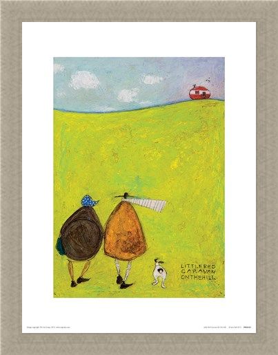 Framed Framed Little Red Caravan On The Hill - Sam Toft