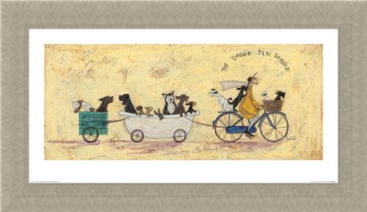 Framed Framed The Doggie Taxi Service - Sam Toft