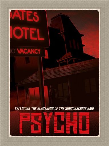 Framed Framed Alfred Hitchcock Psycho Bates Motel Limited Edition Numbered Print -