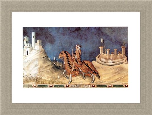 Framed Framed Guido Riccio Da Fogliano - Simone Martini
