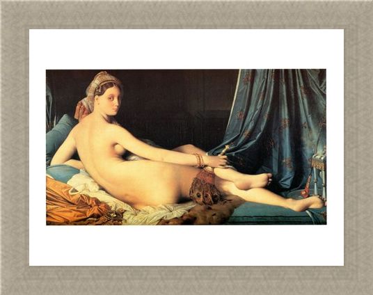 Framed Framed La Grande Odalisca - J. A. Dominique Ingres