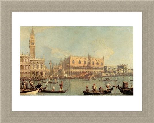Framed Framed Veduta Del Palazzo Ducale - Canaletto
