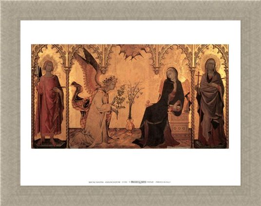 Framed Framed Annunciazione - Simone Martini