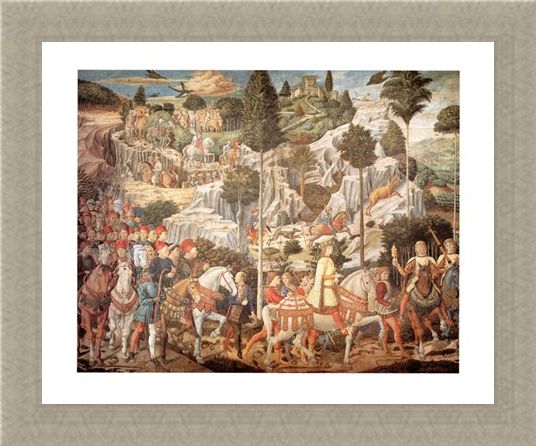 Framed Framed Corteo Dei Re Magi - Benozzo Gozzoli