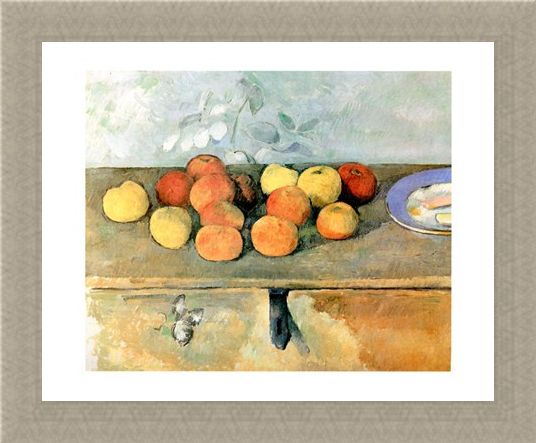 Framed Framed Mele E Biscotti - Paul Cezanne
