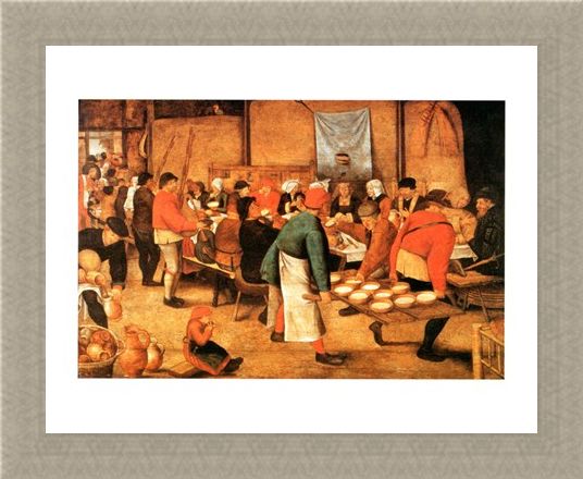Framed Framed Pranzo Di Nozze - Pieter Bruegel Il Giovane