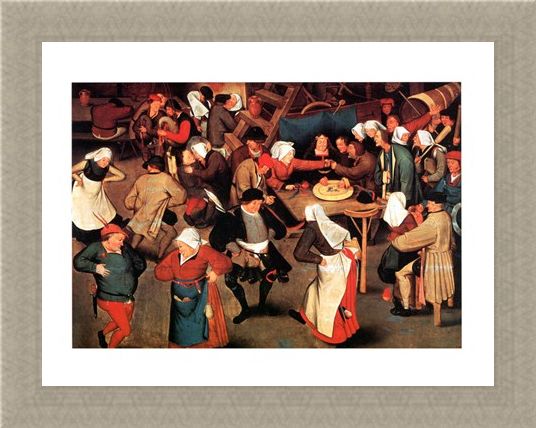 Framed Framed Nozze Di Contadini - Pieter Bruegel Il Vecchio