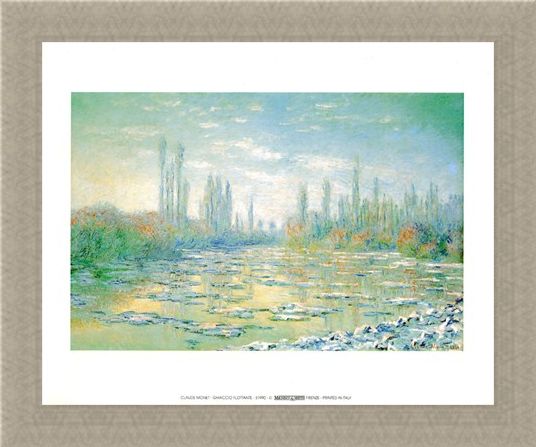 Framed Framed Floating Ice - Claude Monet