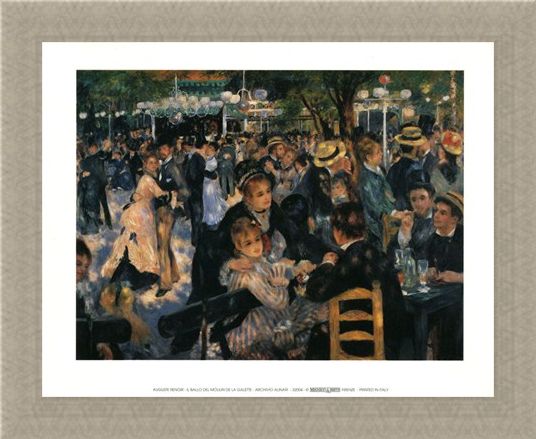 Framed Framed Il Ballo Del Moulin De La Galette - Auguste Renoir