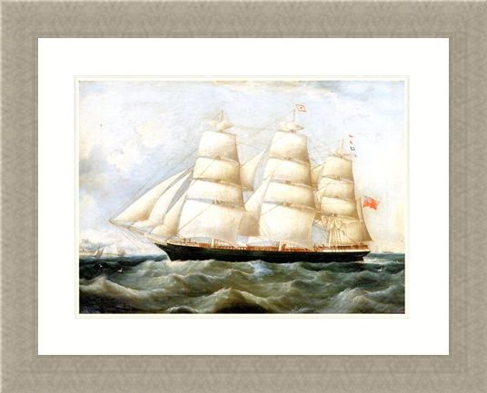 Framed Framed The Ship 'Lake Lemon' - Antonio Jacobsen