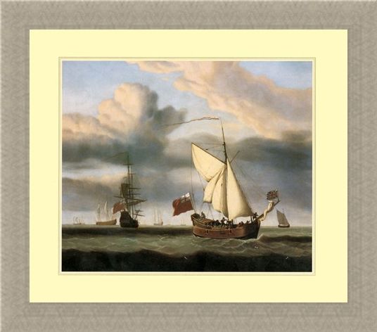 Framed Framed The Yacht 'Royal Escape' - Willem van de Velde