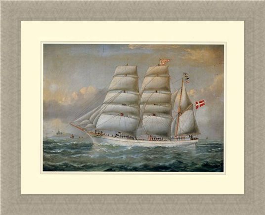 Framed Framed The Ship 'Claudia' - Antonio Jacobsen