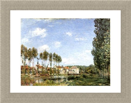 Framed Framed Moret Bords Du Loing - Alfred Sisley