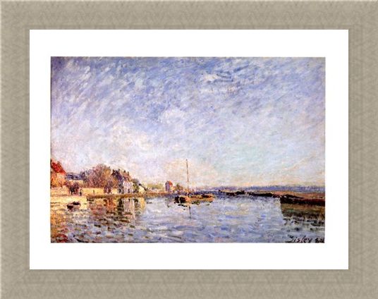 Framed Framed Canal Du Loing - Alfred Sisley