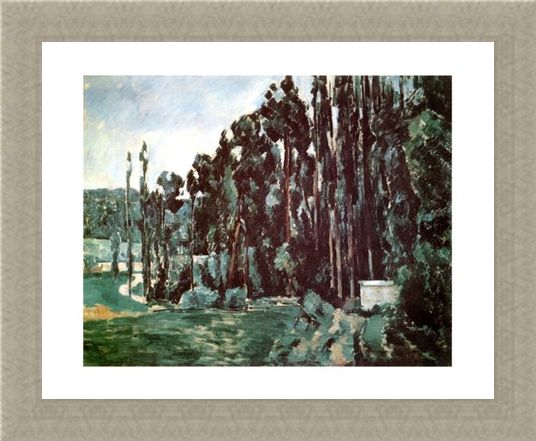 Framed Framed Poplars - Paul Cezanne