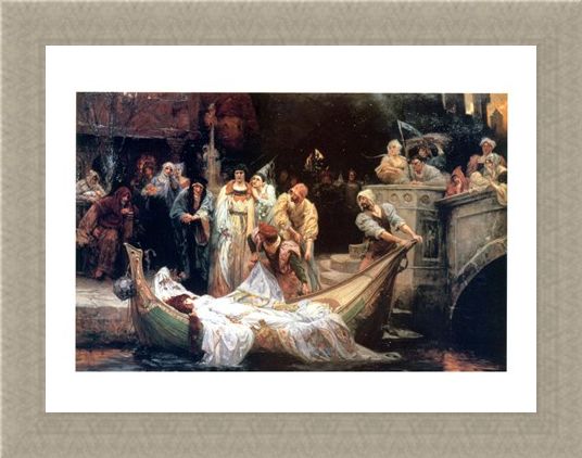 Framed Framed The Lady Of Shalott - G E Robertson
