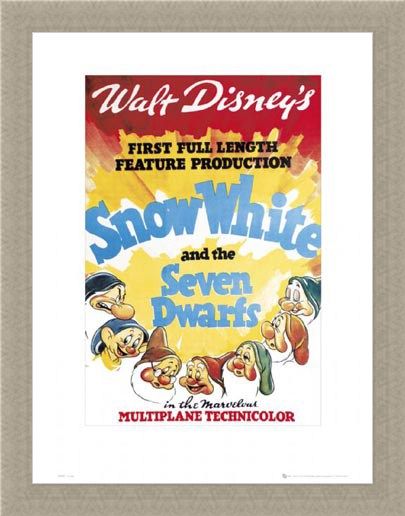 Framed Framed Snow White Original Movie Score - Walt Disney's Snow White and The Seven Dwarves
