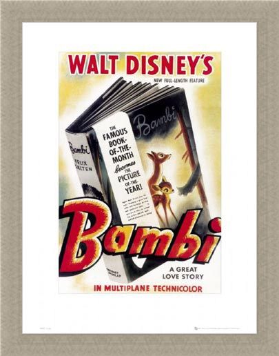 Framed Framed Bambi Original Movie Score - Walt Disney's Bambi