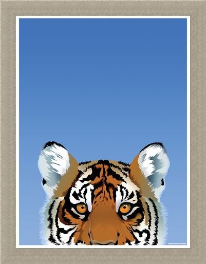 Framed Framed Tiger - Inquisitive Creatures