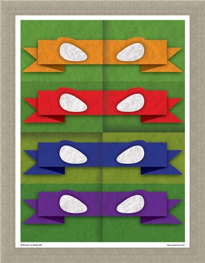 Framed Framed Minimal Movies: Teenage Mutant Ninja Turtles - Eye Masks