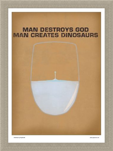 Framed Framed Minimal Movies: Jurassic Park PopArtUK - Jurassic Park