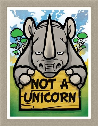 Framed Framed Not A Unicorn Mini Poster - Realist