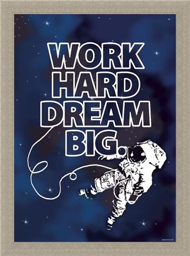 Framed Framed Work Hard - Dream Big