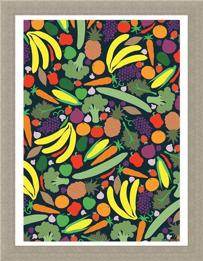 Framed Framed A Colourful Explosion - Vibrant Vegan Mini Poster