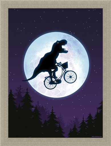Framed Framed E.T-Rex Mini Poster - E.T Humour