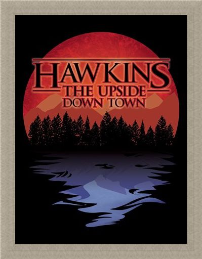 Framed Framed The Upside Down Town Mini Poster - Hawkins