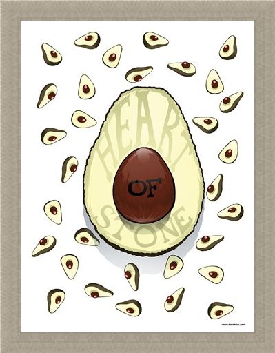 Framed Framed Heart Of Stone Mini Poster - Avocado