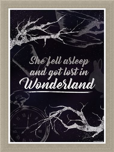 Framed Framed She Fell Asleep And Got Lost In Wonderland - Down The Rabbit Hole
