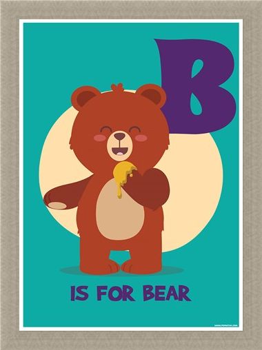 Framed Framed B...Is For Bear - Animal Alphabet