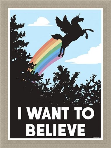 Framed Framed Delusional Unicorn - I Want To Believe