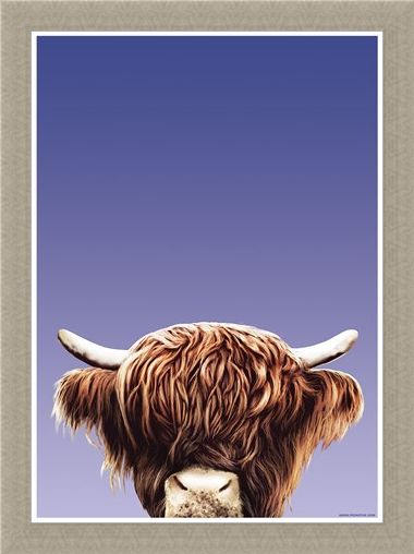 Framed Framed Hairy Highland - Inquisitive Creatures