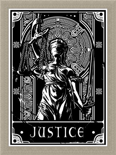 Framed Framed Justice - Deadly Tarot