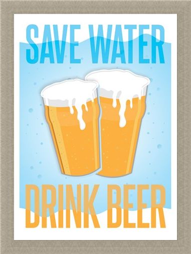 Framed Framed Save Water, Drink Beer - Drinkers Motto