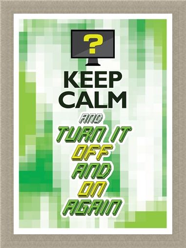 Framed Framed Keep Calm & Turn It Off & On Again - One Solution