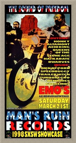 Framed Framed Man's Ruin Records 1998 SXSW Showcase - Frank Kozik