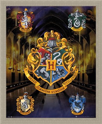 Framed Framed House Crests - Harry Potter