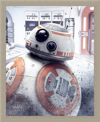 Framed Framed BB-8 Peek - Star Wars The Last Jedi